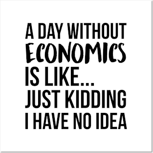 A Day Without economics Posters and Art